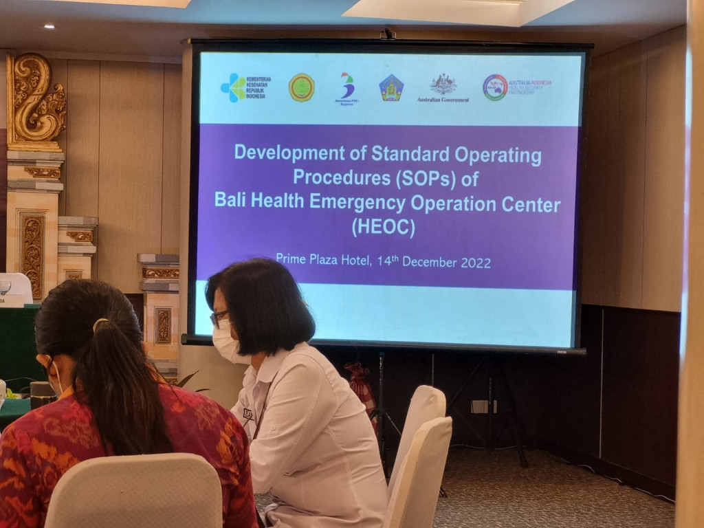 DEVELOPMENT OF STANDARD OPERATING SROCEDURES (SOPs) OF BALI HEALTH EMERGENCY OPERATION CENTER (HEOC)